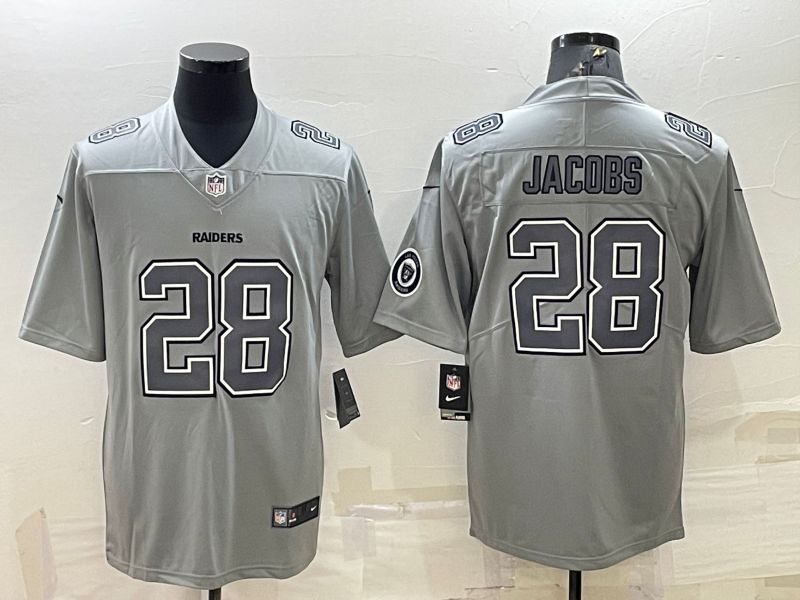 Men Oakland Raiders 28 Jacobs Grey 2022 Nike Limited Vapor Untouchable NFL Jersey